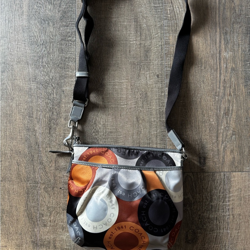 Coach Circle Monogram Silk Adjustable Crossbody - image 2